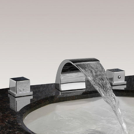 Cascada Deck Mounted Waterfall Bathroom Sink Faucet - Cascada Showers