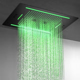Cascada Florence 23"x31" Matte Black Music LED Shower System - Cascada Showers