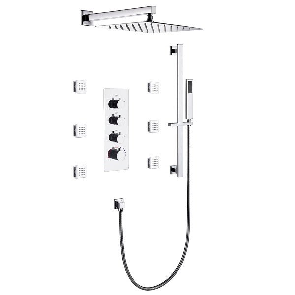 Cascada Geneva 12” Rainfall Shower set - Cascada Showers