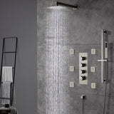 Cascada Geneva Luxury 12” Rainfall Shower set with 4 knob thermostatic Valves - Cascada Showers