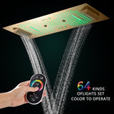 Cascada Genoa 16"x36" Brushed Gold Music LED Digital Shower System - Cascada Showers
