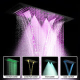 Cascada Genoa 16"x36" Matte Black Music LED Digital Shower System - Cascada Showers