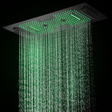 Cascada Genoa 16"x36" Matte Black Music LED Digital Shower System - Cascada Showers