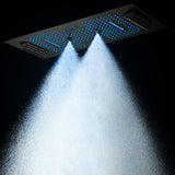 Cascada Genoa 16"x36" Matte Black Music LED Digital Shower System - Cascada Showers