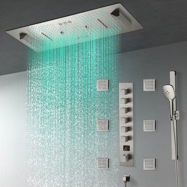 Cascada Genoa 16"x36" Music LED Digital Shower System - Cascada Showers