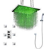 Cascada Luxury 20" LED Rainfall Shower System: Thermostatic Control - Cascada Showers