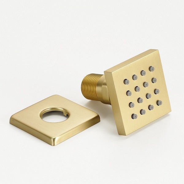 Modern 2-Square Body Spray Shower Jets with 16 Nozzles