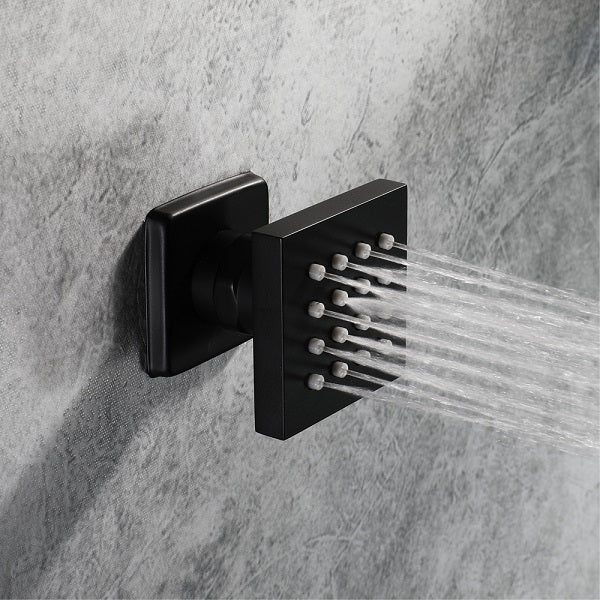 Cascada Modern Design 2” Square Body Spray Shower Jet with built-in 16-Nozzles - Cascada Showers