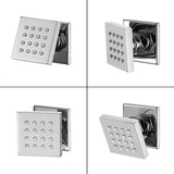 Cascada Modern Design 2” Square Body Spray Shower Jet with built-in 16-Nozzles - Cascada Showers