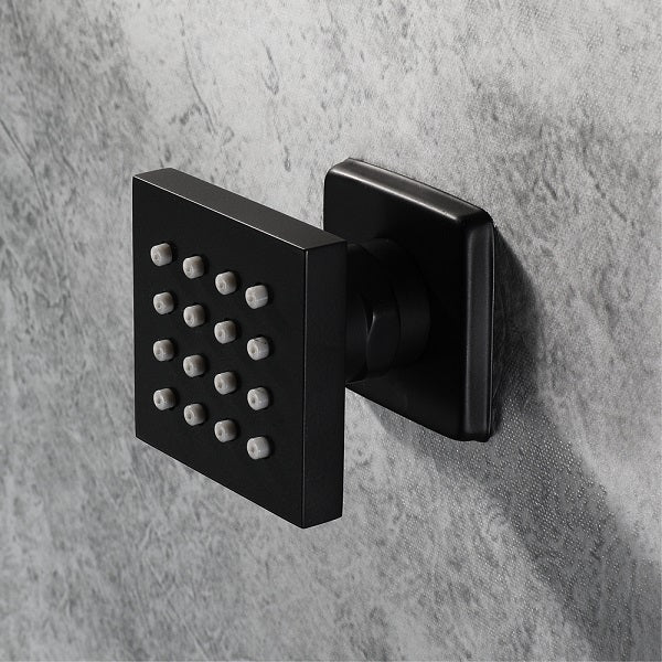 Cascada Modern Design 2” Square Body Spray Shower Jet with built-in 16-Nozzles - Cascada Showers