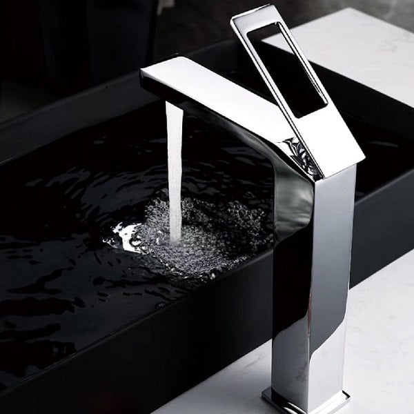 Cascada Modern Vessel Design Single Handle Bathroom Faucet - Cascada Showers