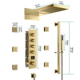 Cascada Naples 9"x26" LED Digital Music Shower System - Cascada Showers