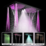 Cascada Pisa 16"x28" Matte Black Bluetooth LED Shower System - Cascada Showers