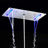 Cascada Ravenna: 15”x32” Bluetooth Shower System with LED Lights, 6 Functions - Cascada Showers