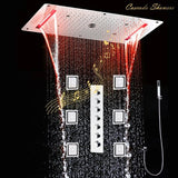 Cascada Ravenna: 15”x32” Bluetooth Shower System with LED Lights, 6 Functions - Cascada Showers