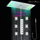 Cascada Ravenna: 15”x32” Bluetooth Shower System with LED Lights, 6 Functions - Cascada Showers