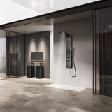 Cascada Showers 47" Matt Black Indoor Shower Panel: Modern Luxury for Your Bathroom - Cascada Showers