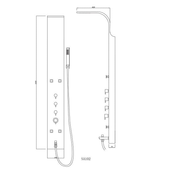 Cascada Showers 63 Inch All-in-One Shower Panel: A Luxurious Shower Experience at Your Fingertips - Cascada Showers