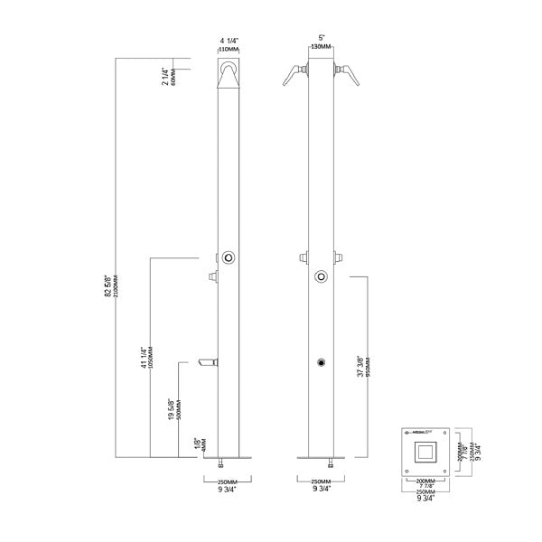 Cascada Showers Stainless Steel Outdoor Shower Panel: Upgrade Your Backyard Oasis - Cascada Showers