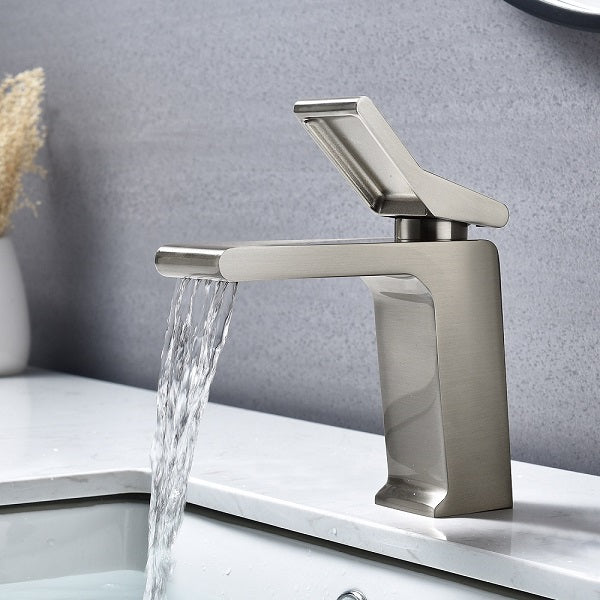 modern matte black waterfall bathroom faucet rgb led spout modern matte black waterfall bathroom faucet rgb led spout
