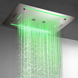 Cascada Venice 23"x31" Brushed Nickel Bluetooth LED Shower System - Cascada Showers