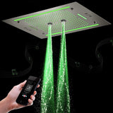 Cascada Venice 23"x31" Brushed Nickel Bluetooth LED Shower System - Cascada Showers