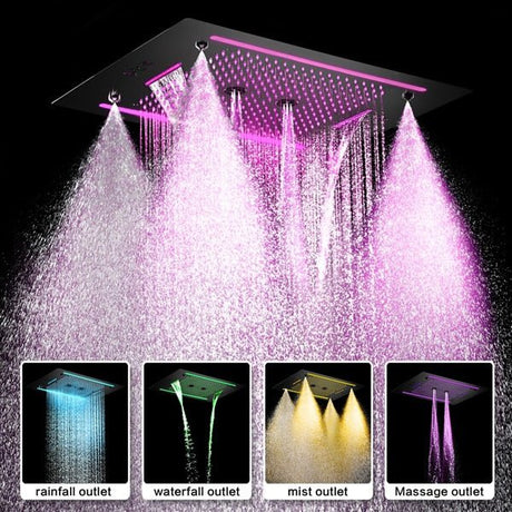 Cascada Venice 23"x31" LED Music Shower Head - Cascada Showers