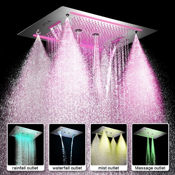 Cascada Venice 23"x31" LED Music Shower Head - Cascada Showers