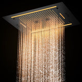 Cascada Venice 23"x31" Matte Black LED Shower System - Cascada Showers