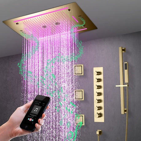 Cascada Venice 23"x31" Music LED Shower System - Cascada Showers