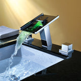 Color Changing LED Waterfall Sink Faucet - Cascada Showers