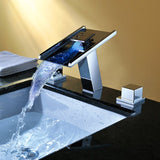 Color Changing LED Waterfall Sink Faucet - Cascada Showers