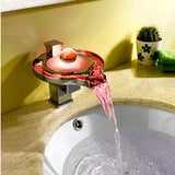 Color Changing LED Waterfall Sink Faucet - Cascada Showers