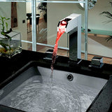 Color Changing LED Waterfall Sink Faucet - Cascada Showers