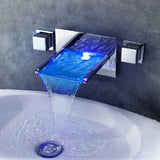 Color Changing LED Waterfall Wall Mount Faucet - Cascada Showers