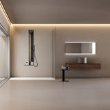 Dolce Luxury Shower Panel with Rainfall Showerhead, Body Jets, and Aromatherapy by Cascada Showers - Cascada Showers