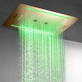 Florence 23"x31" Brushed Gold Music LED Shower System By Cascada Showers - Cascada Showers