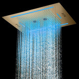 Florence 23"x31" Brushed Gold Music LED Shower System By Cascada Showers - Cascada Showers