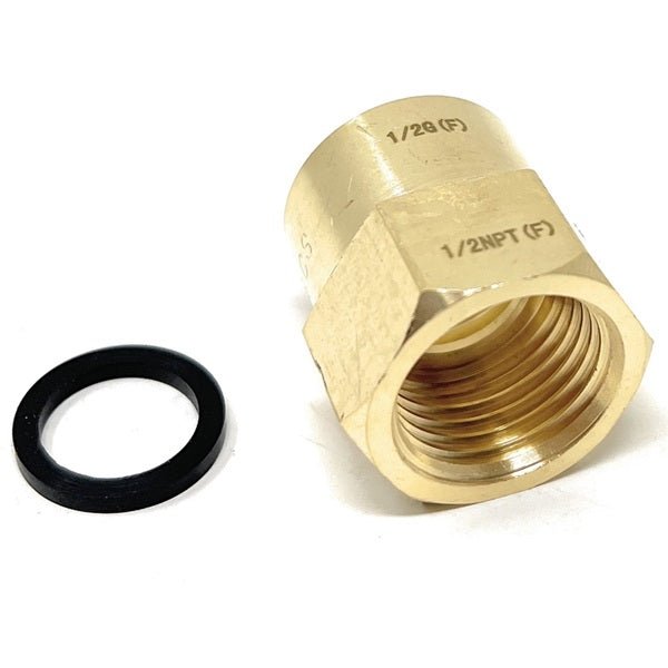 G Thread (Metric BSPP) Female to NPT Female Lead-Free Adapter (1/2" x 1/2") - Cascada Showers