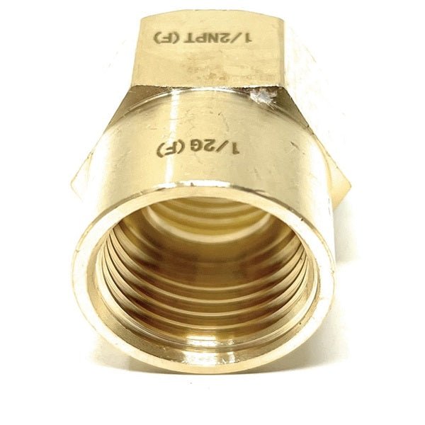 G Thread (Metric BSPP) Female to NPT Female Lead-Free Adapter (1/2" x 1/2") - Cascada Showers