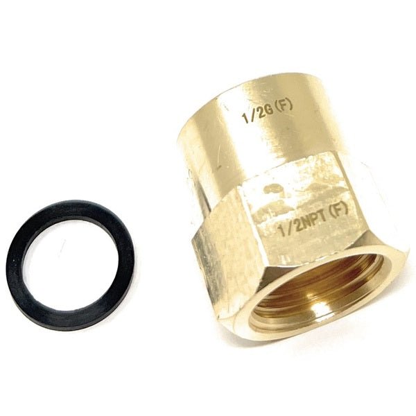 G Thread (Metric BSPP) Female to NPT Female Lead-Free Adapter (1/2" x 1/2") - Cascada Showers