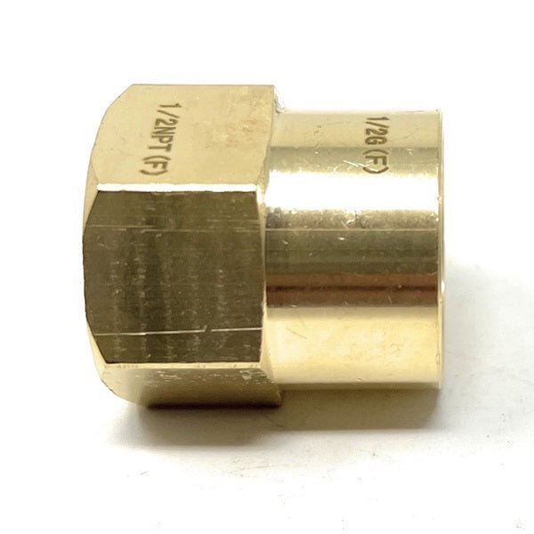 G Thread (Metric BSPP) Female to NPT Female Lead-Free Adapter (1/2" x 1/2") - Cascada Showers