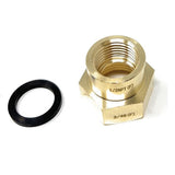 G Thread (Metric BSPP) Female to NPT Female Lead-Free Adapter (3/4" x 1/2") - Cascada Showers