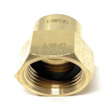 G Thread (Metric BSPP) Female to NPT Female Lead-Free Adapter (3/4" x 1/2") - Cascada Showers