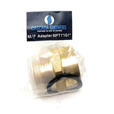 G Thread (Metric BSPP) Female to NPT Male Adapter - Lead Free (1" x 1") - Cascada Showers