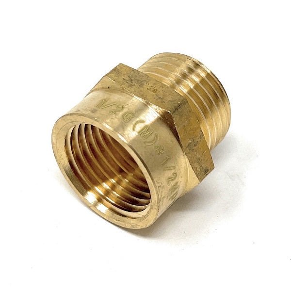 G Thread (Metric BSPP) Male To NPT Female Adapter - Lead Free (1/2" X ...