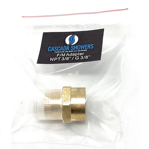 G Thread (Metric BSPP) Male to NPT Female Adapter - Lead-Free - Cascada Showers