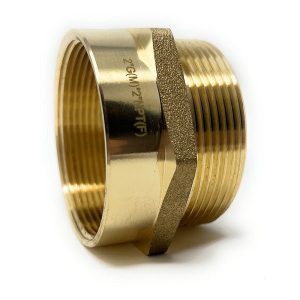 G Thread (Metric BSPP) Male to NPT Female Adapter - Lead-Free (2" x 2") - Cascada Showers