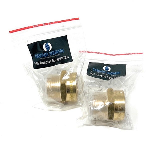 G Thread (Metric BSPP) Male to NPT Female Adapter - Lead-Free - Cascada Showers