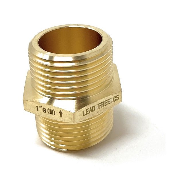 G Thread (Metric BSPP) Male to NPT Male Lead-Free Adapter (1" x 1") - Cascada Showers